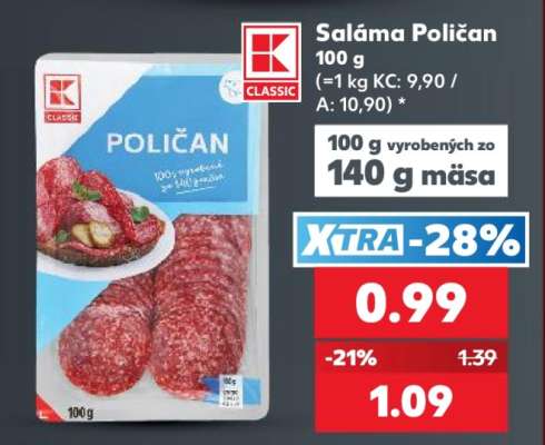 Saláma Poličan 100 g