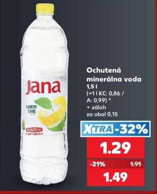 Ochutená minerálna voda 1,5 l