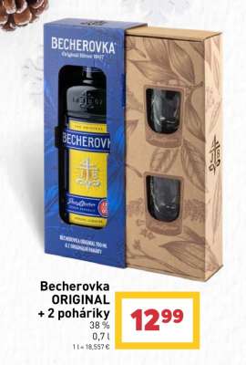 Becherovka ORIGINAL + 2 poháriky
