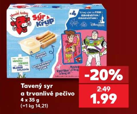 Tavený syr a trvanlivé pečivo