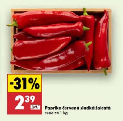 Paprika červená sladká špicatá