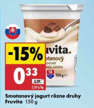 Smotanový jogurt rôzne druhy Fruvita 150 g