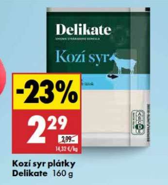 Kozí syr plátky Delikate 160 g