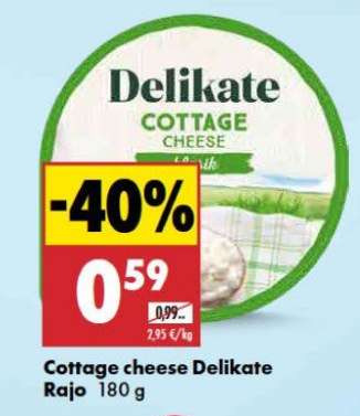 Cottage cheese Delikate Rajo 180 g