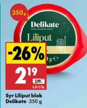 Syr Liliput blok Delikate 350 g