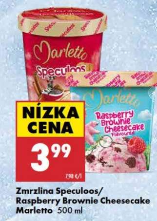Zmrzlina Speculoos/Raspberry Brownie Cheesecake Marletto