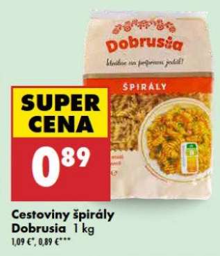 Cestoviny špirály Dobrusia 1 kg