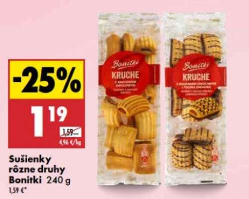 Sušienky rôzne druhy Bonitki 240 g