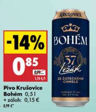 Pivo Krušovice Bohém 0,5 l