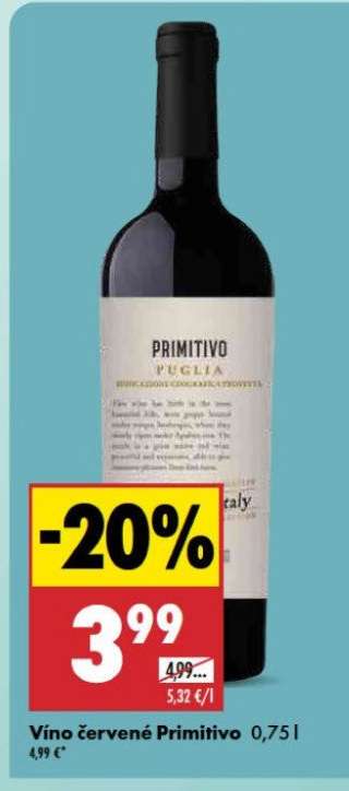 Víno červené Primitivo