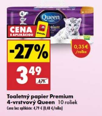 Toaletný papier Premium 4-vrstvový Queen 10 roliek