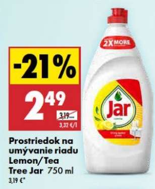 Prostriedok na umývanie riadu Lemon/Tea Tree Jar 750 ml