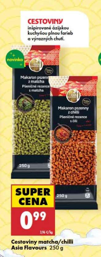 Cestoviny matcha/chilli Asia Flavours 250 g