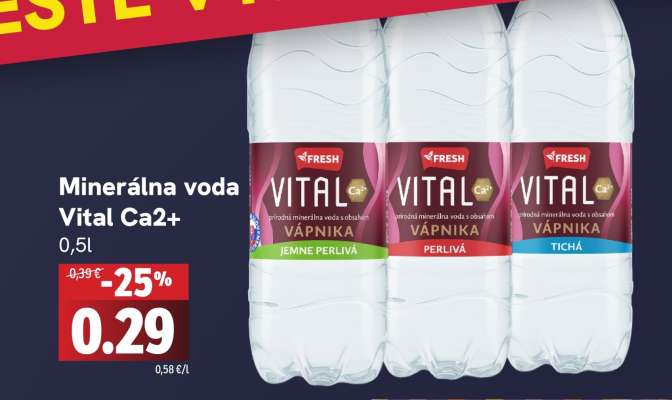 Minerálna voda Vital Ca2+