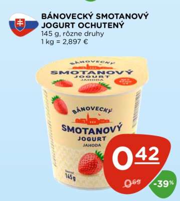 Bánovecký smotanový jogurt ochutený