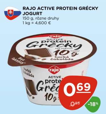 RAJO ACTIVE PROTEIN GRÉCKY JOGURT