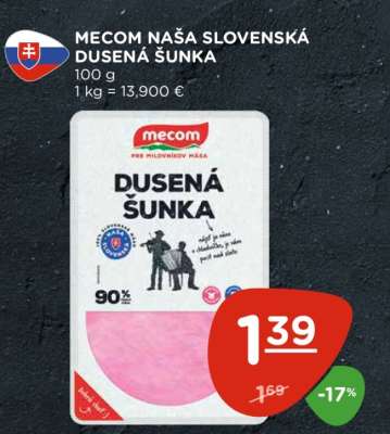 MECOM NAŠA SLOVENSKÁ DUSENÁ ŠUNKA