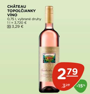CHATEAU TOPOĽČIANKY Víno