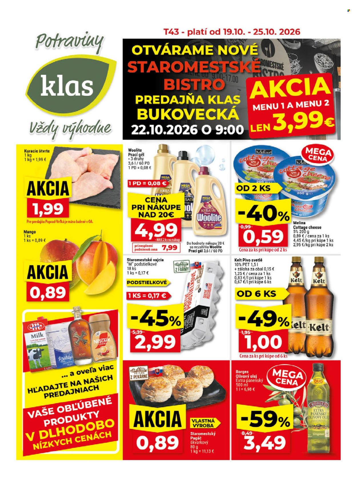 Leták Klas - 19.10.2026 - 25.10.2026. Strana 1