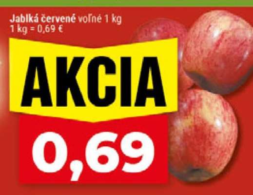 Jablká červené