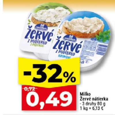 Milko Žervé nátierka