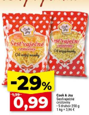 Cook & Joy Šestvaječné cestoviny