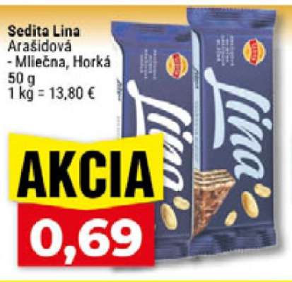 Sedita Lina Arašidová Mliečna, Horká