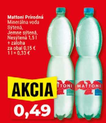 Mattoni Přírodní minerální voda