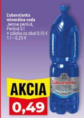 ĽUBOVNIANKA Minerálna voda