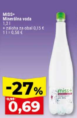 MISS+ Minerálna voda