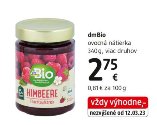 dmBio ovocná nátierka