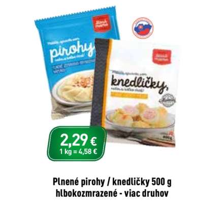Plnené pirohy / knedličky 500 g