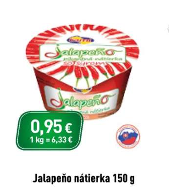 Jalapeño nátierka 150 g