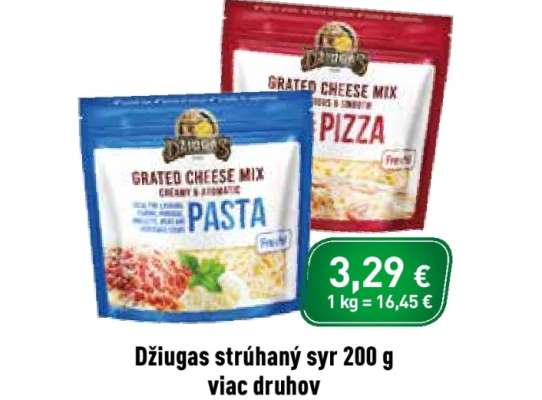 Džiugas strúhaný syr 200 g viac druhov