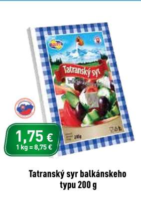 Tatranský syr balkánskeho typu 200 g