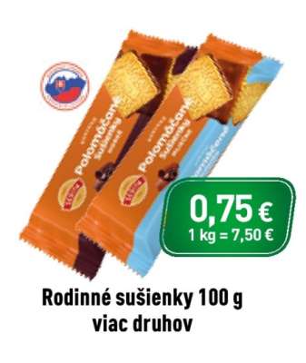 Rodinné sušienky 100 g viac druhov