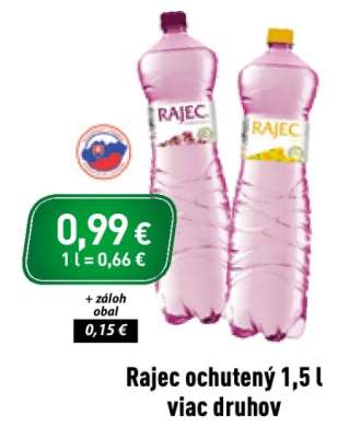Rajec ochutený 1,5 l viac druhov