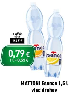 MATTONI Esence 1,5 l viac druhov