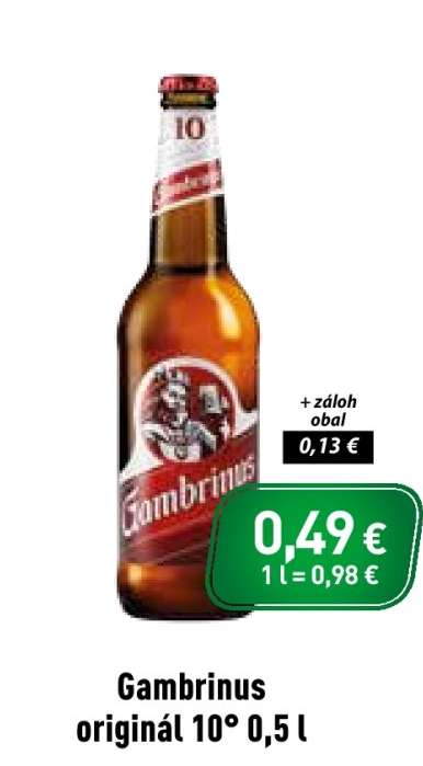 Gambrinus Originál 10% 0,5 l