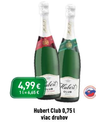 Hubert Club 0,75 l viac druhov