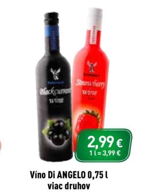 Víno Di ANGELO 0,75 l viac druhov