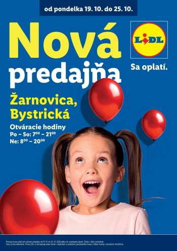 Leták Lidl - 19.10.2026 - 25.10.2026.