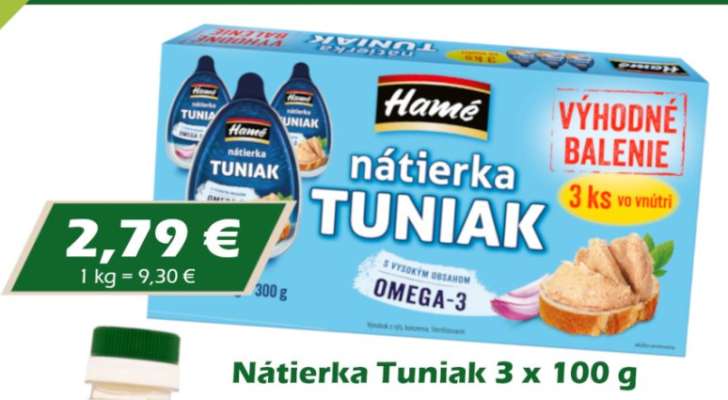 Nátierka Tuniak 3 x 100 g