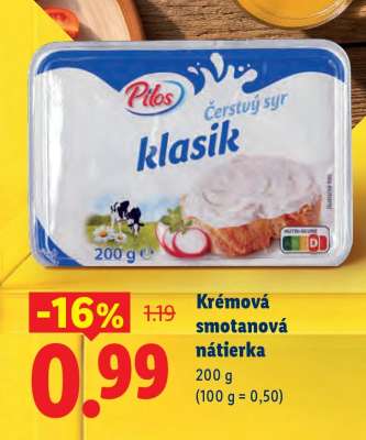 Krémová smotanová nátierka