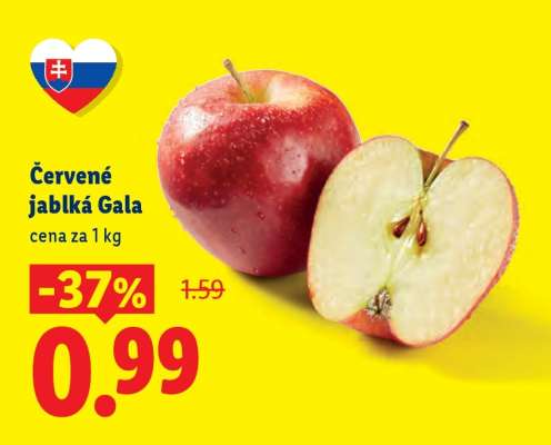 Červené jablká Gala