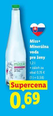Miss+ Minerálna voda pre ženy