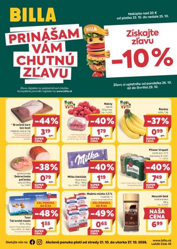 Leták Billa - 21.10.2026 - 27.10.2026.