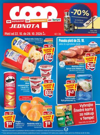 Leták COOP Jednota - 22.10.2026 - 28.10.2026.