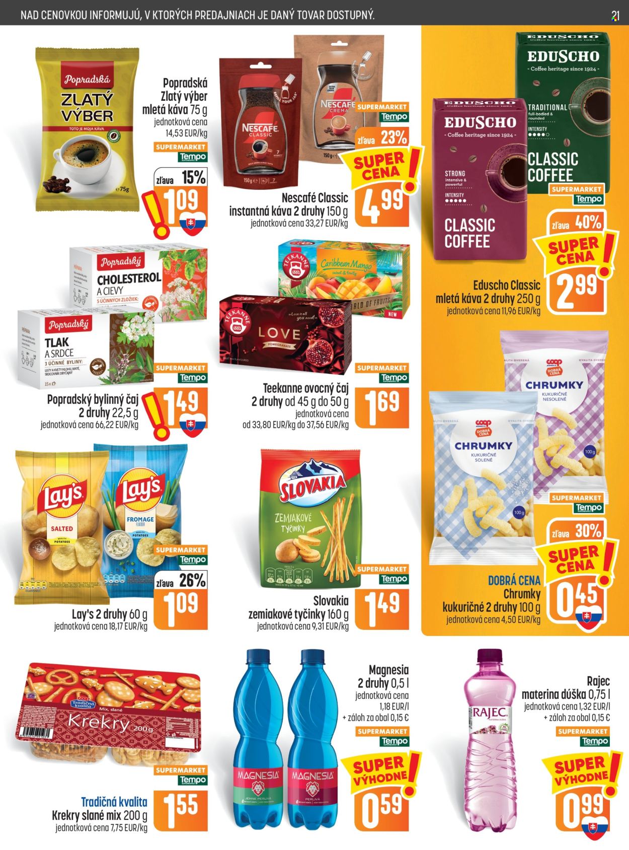 Leták COOP Jednota - 22.10.2026 - 28.10.2026. Strana 21