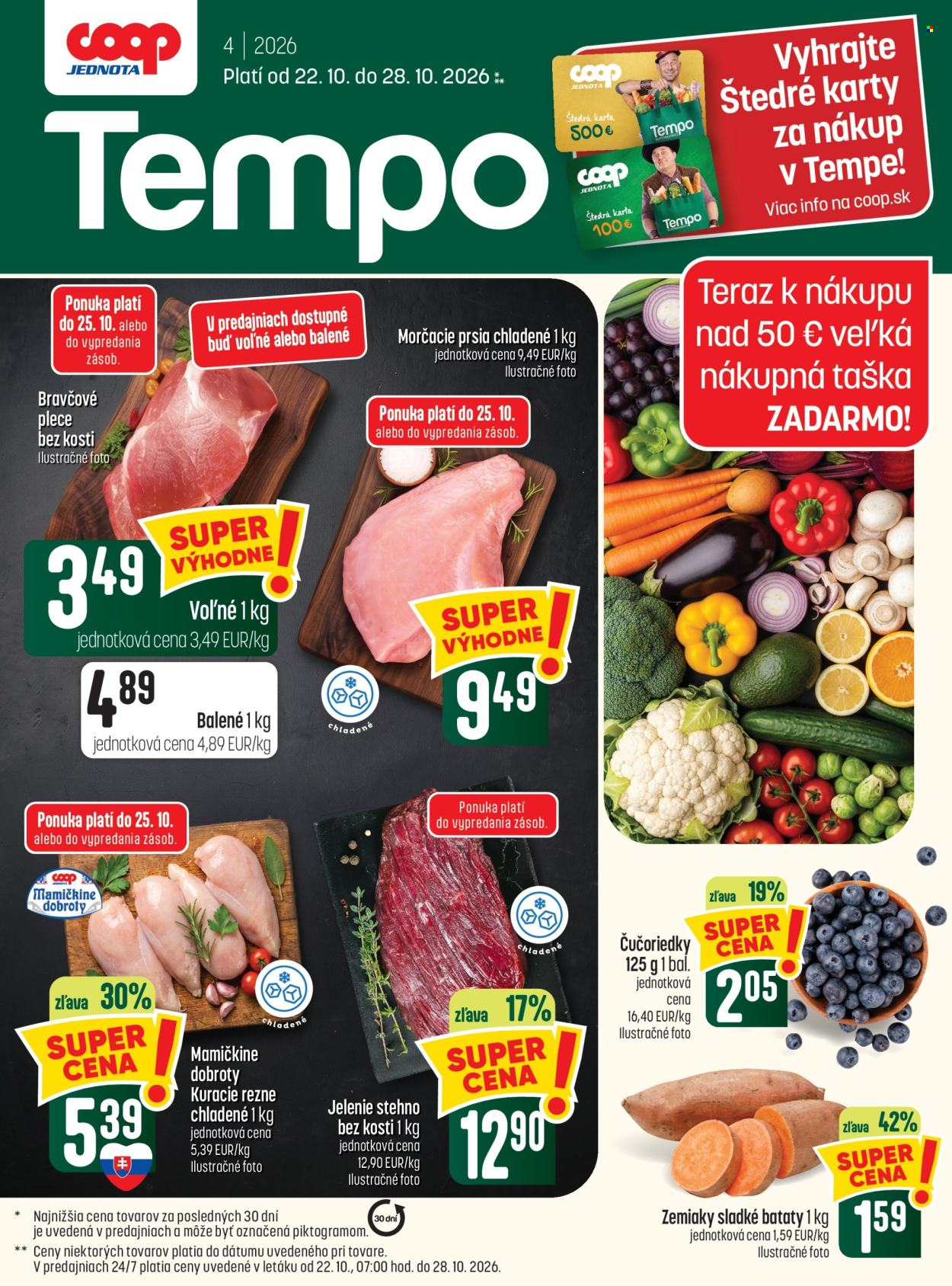 Leták COOP Jednota - 22.10.2026 - 28.10.2026. Strana 1